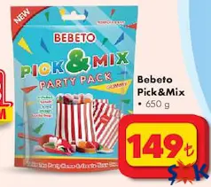 BEBETO PİCK&MİX YUMUŞAK ŞEKER 650 G fiyat ve kampanya bilgisi